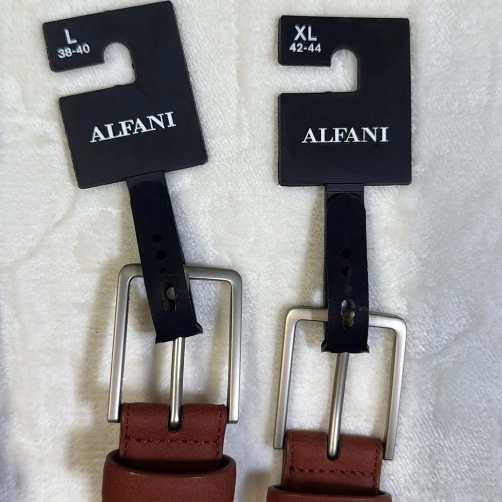 Alfani Men’s Rust Colored Faux Leather Belt in Sizes Small - XL
